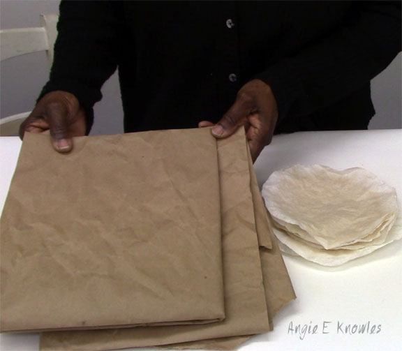 recycling packing materials and coffee filters